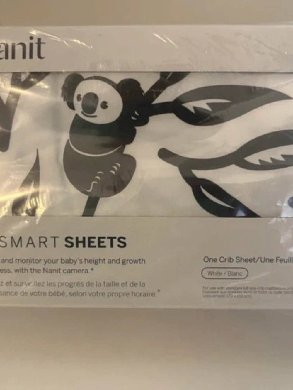 Nanit Smart Baby Crib Sheet - Koala Pattern (Brand New)